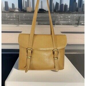 Green Fields Country Cowhide Collection Flap Shoulder Bag Butterscotch/Camel